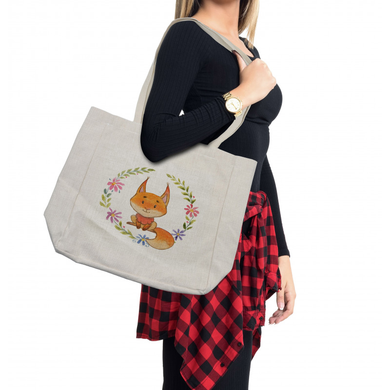 Forest Friend Floral Shopping Bag