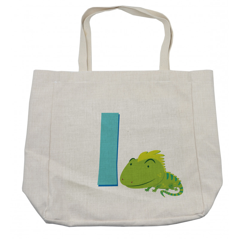 Cartoon Letter I and Animal Shopping Bag