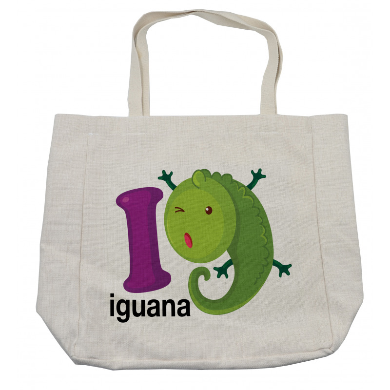 Capital Letter with Cartoon Shopping Bag