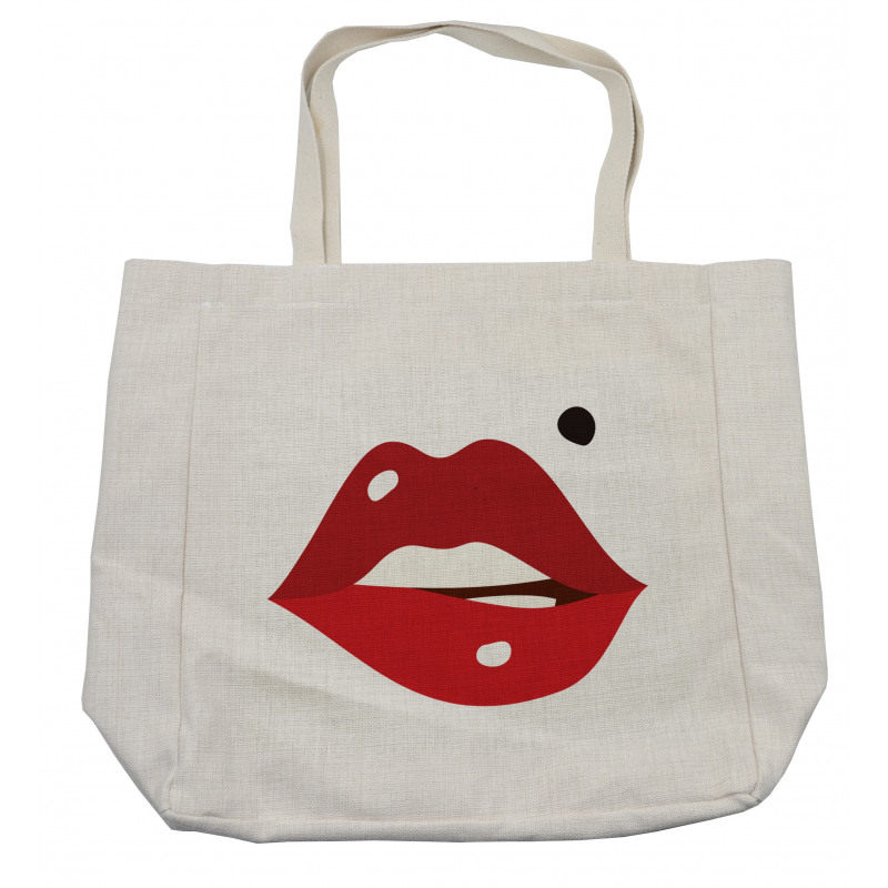 Minimalistic of Upper Lip Mole Shopping Bag