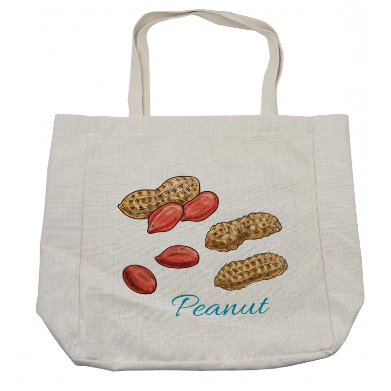 Peanut Sketch of Nut Shopping Bag