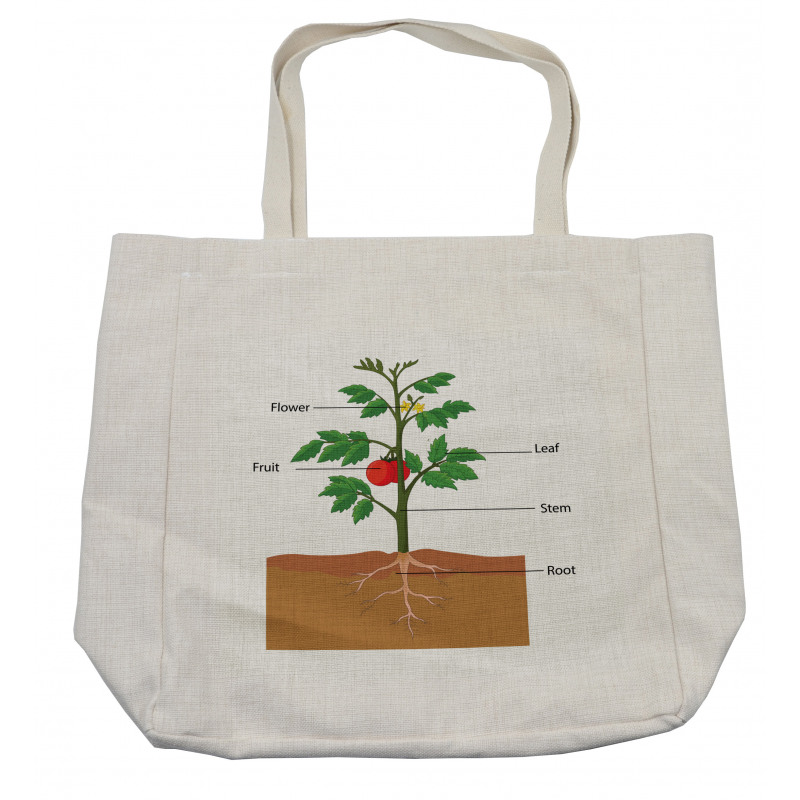 Parts of a Tomato Plant Shopping Bag