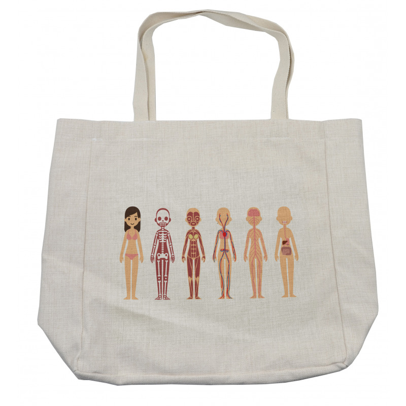 Female Body Anatomy Chart Shopping Bag