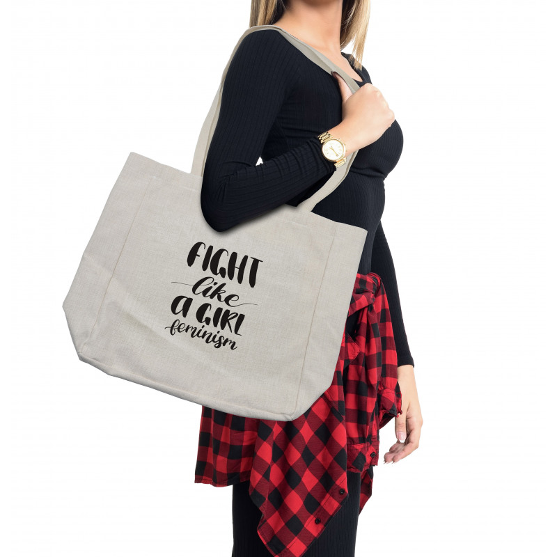 Feminism Through Typo Shopping Bag