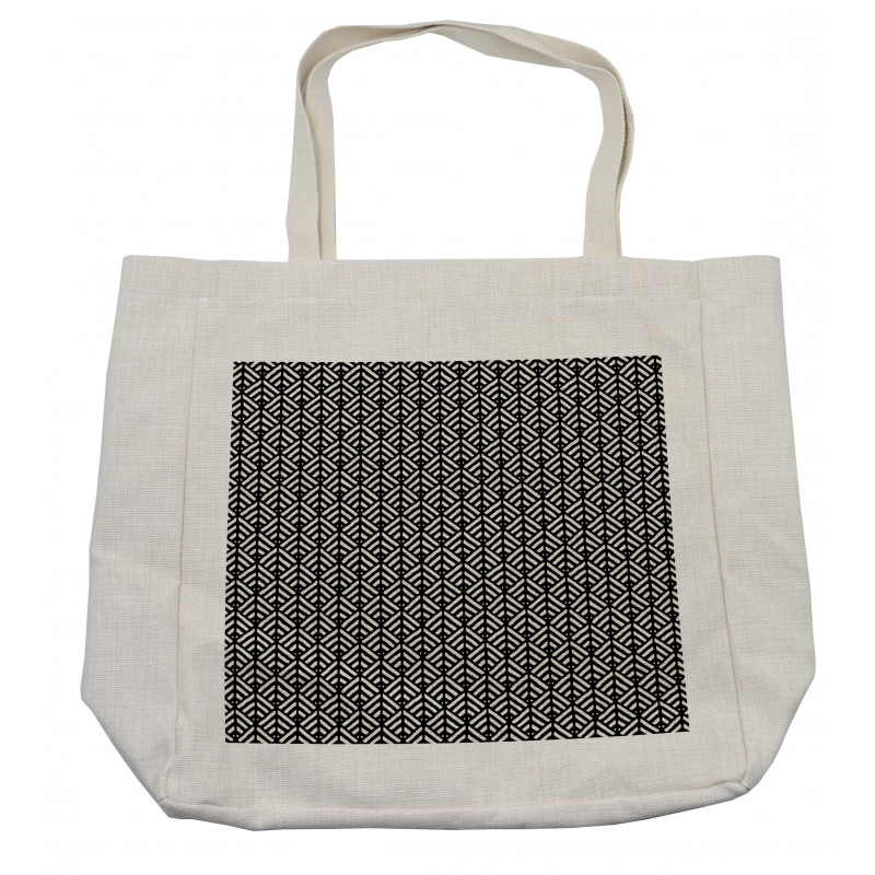 Retro Grunge Lines Shopping Bag