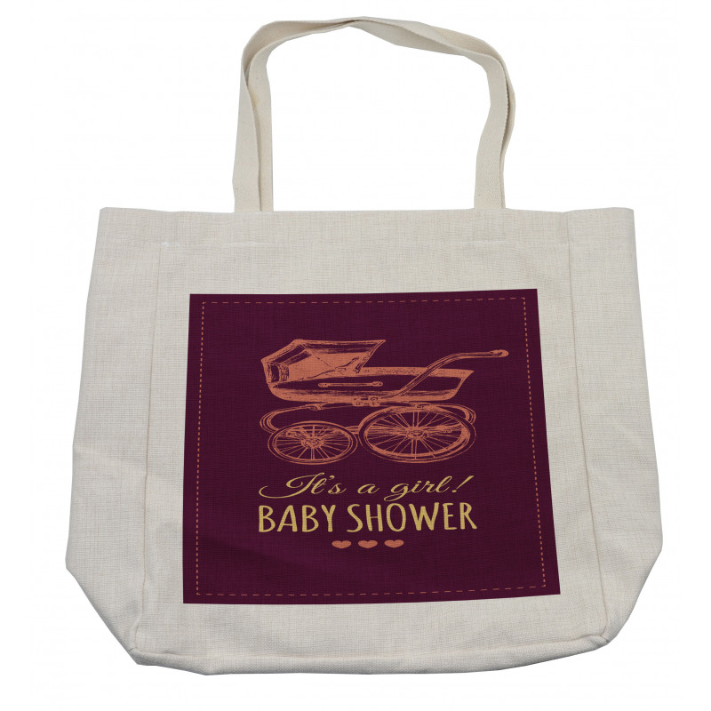 Retro Stroller Girl Shopping Bag