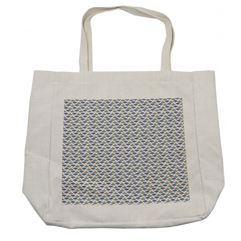 Retro Style Circles Dots Shopping Bag