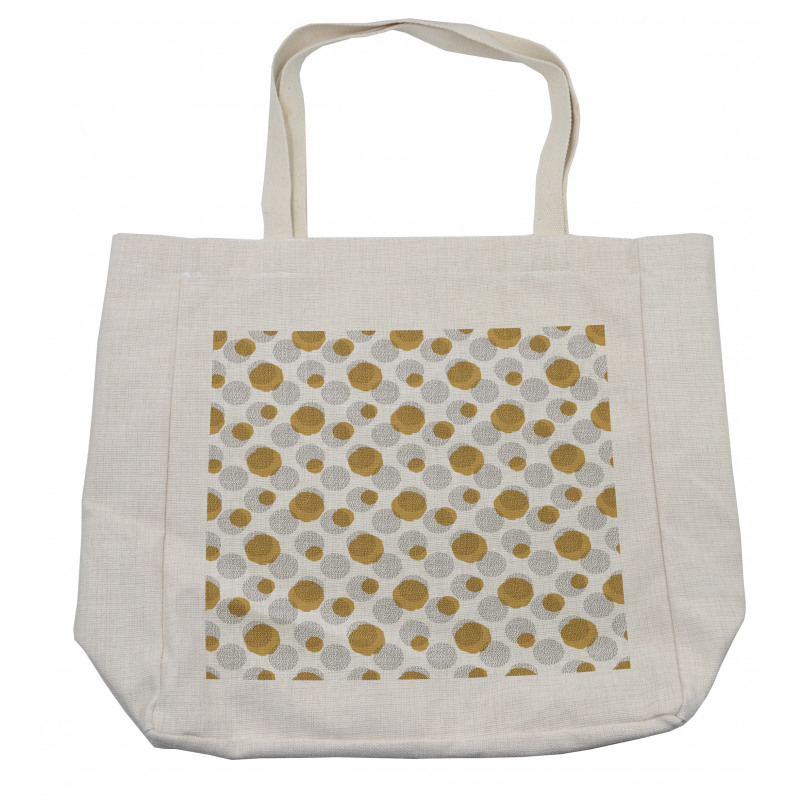 Brush Drawn Dots Rounds Shopping Bag