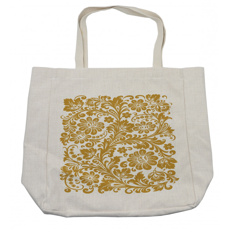 Traditional and Floral Theme Shopping Bag