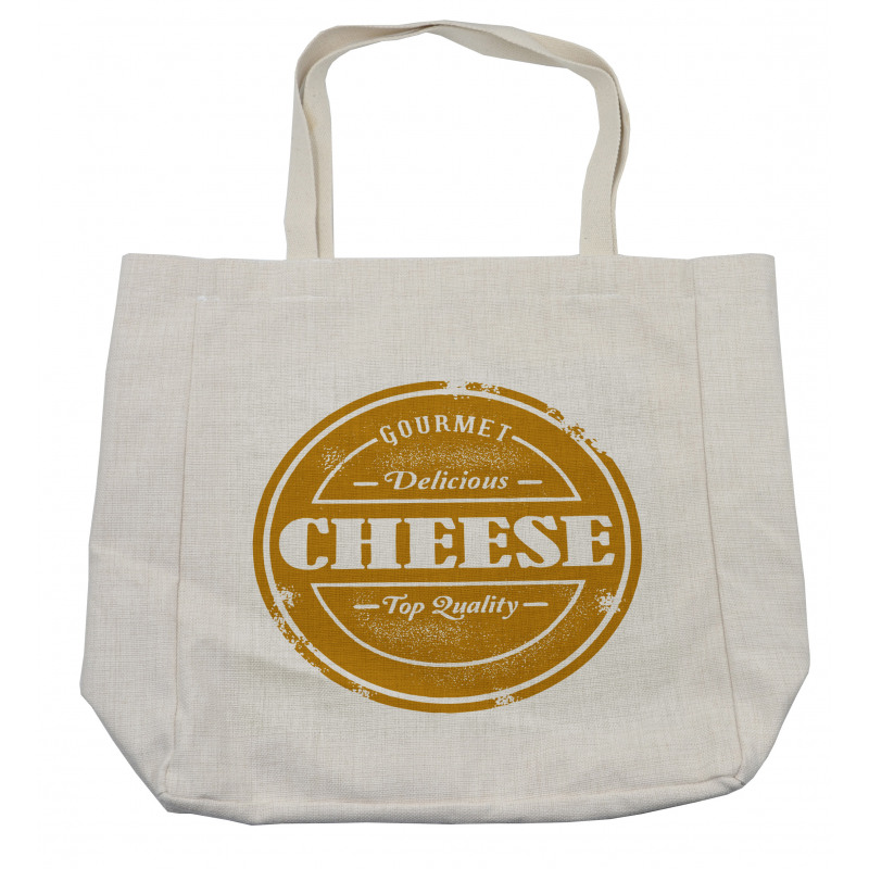 Food Themed Grunge Stamp Shopping Bag