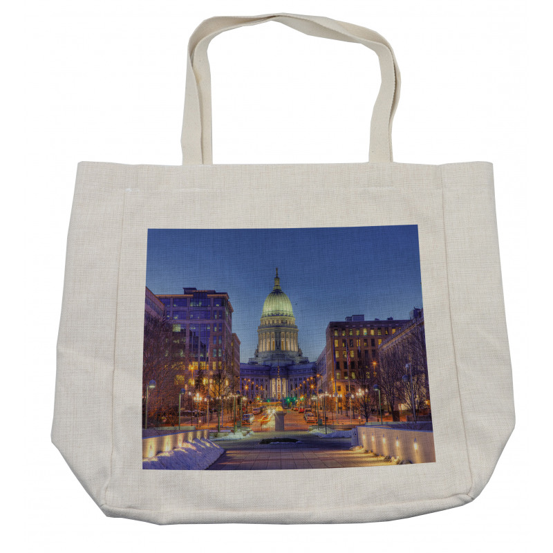 Landmark Building Winter Shopping Bag