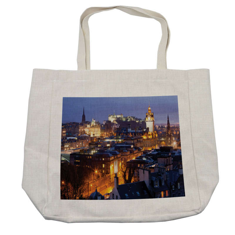 Edinburgh Skylines at Dusk Shopping Bag