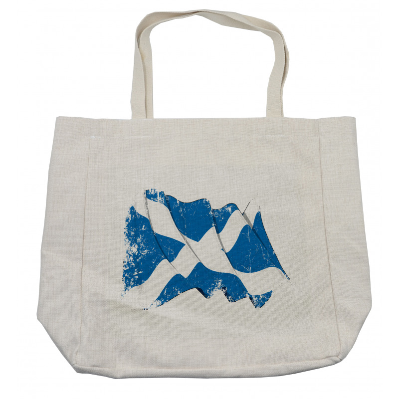 Waving Scotch Flag Emblem Shopping Bag