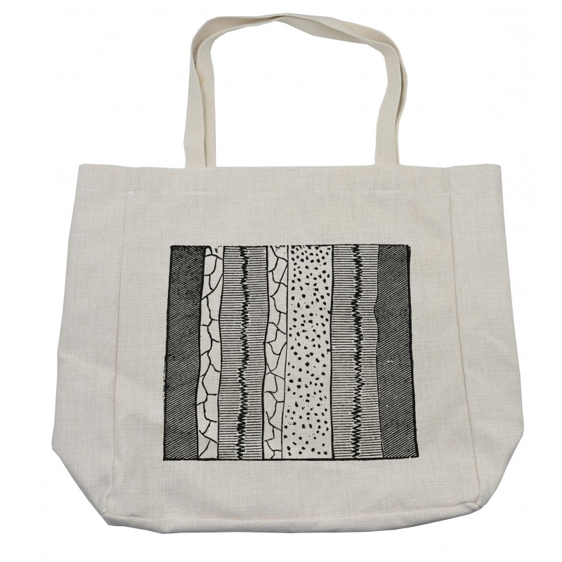 Hand Drawn Uneven Lines Shopping Bag