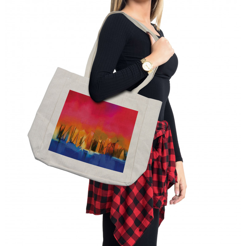 Vivid Abstract Scene Shopping Bag