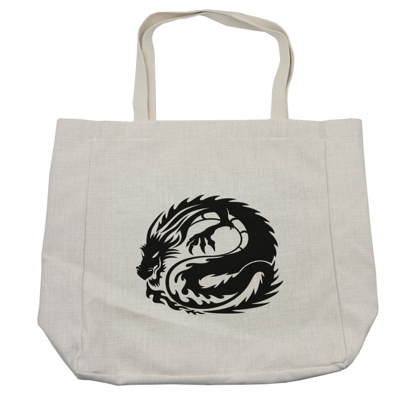 Serpent Belch Flames Shopping Bag