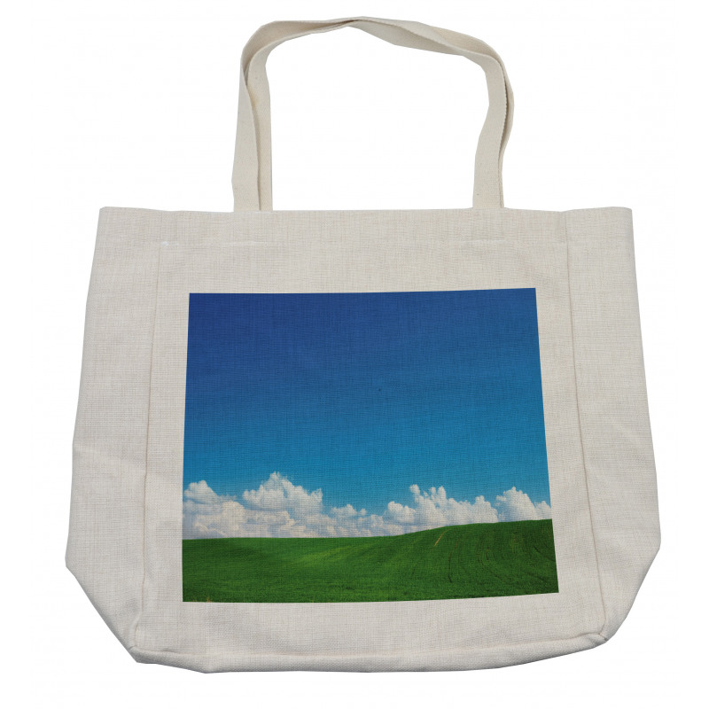 Puffy Clouds Nature Theme Shopping Bag