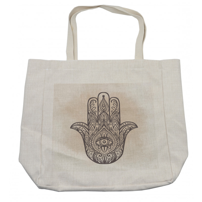 Palm Shaped Folk Ornate Shopping Bag