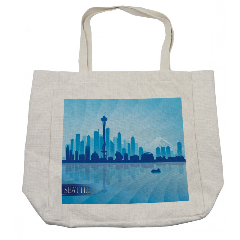 Shadowy Urban Scene Shopping Bag