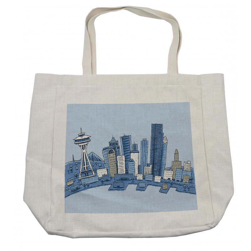 Doodle Urban Theme Shopping Bag