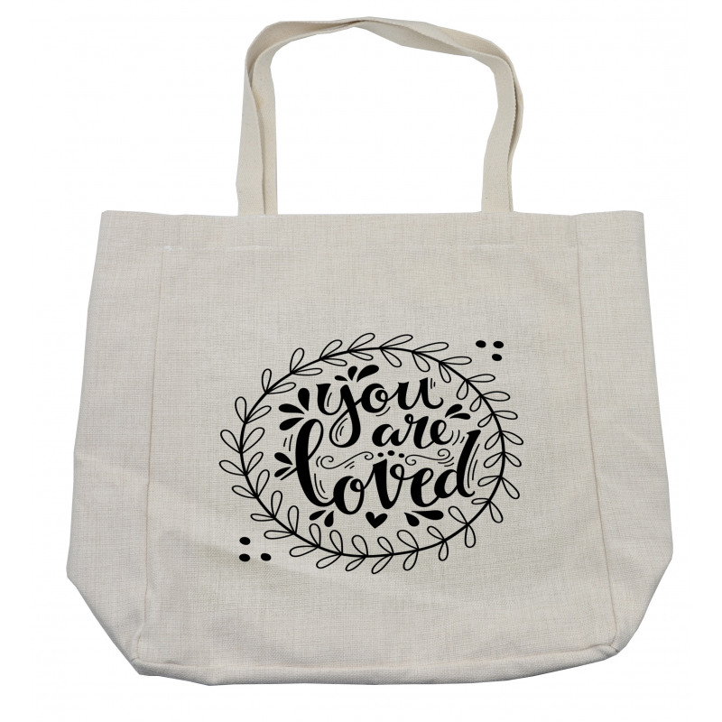 Wording in Monochrome Shopping Bag