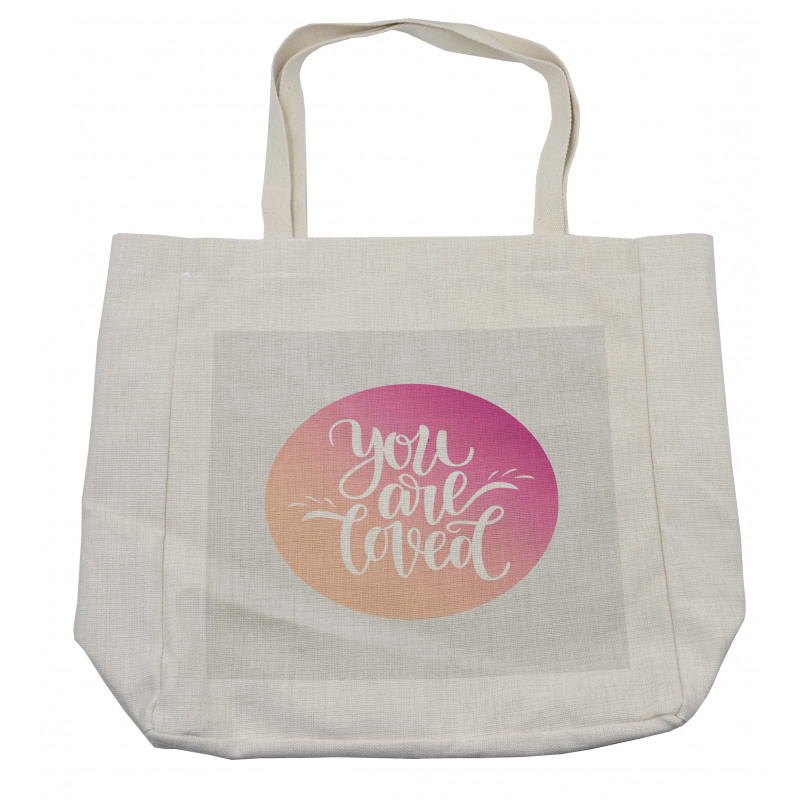 Calligraphy in Ombre Shopping Bag