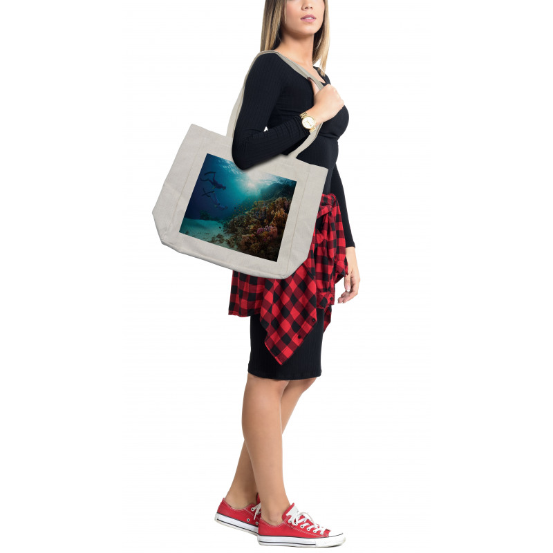 Exploration Coral Reef Wall Shopping Bag