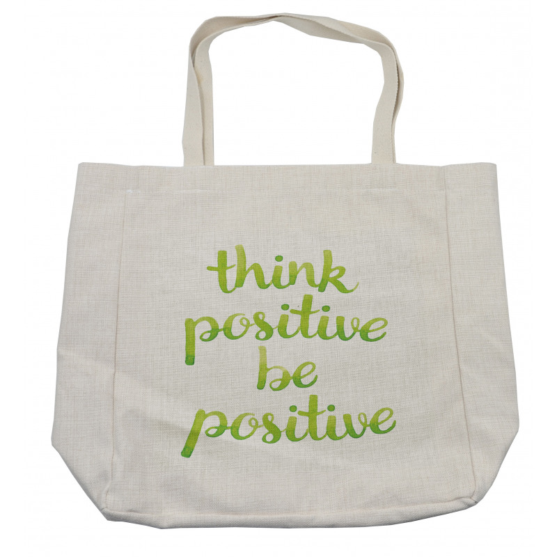 Words in Green Tone Shopping Bag