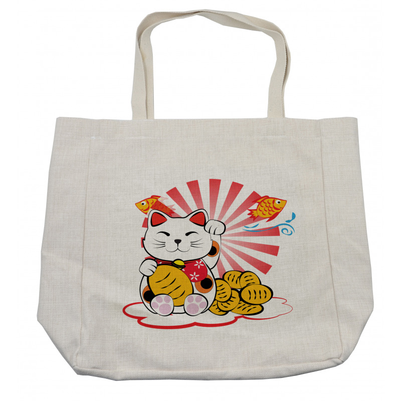 Fishbones Lucky Cat Shopping Bag