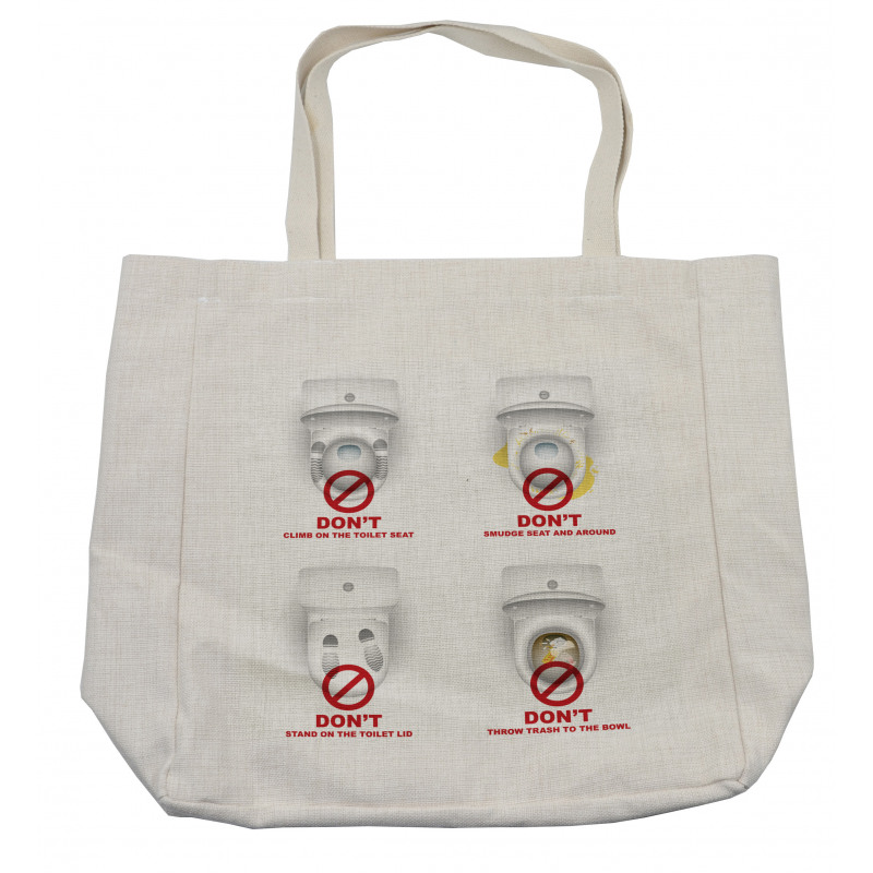 Toilet Bowls Warning Shopping Bag