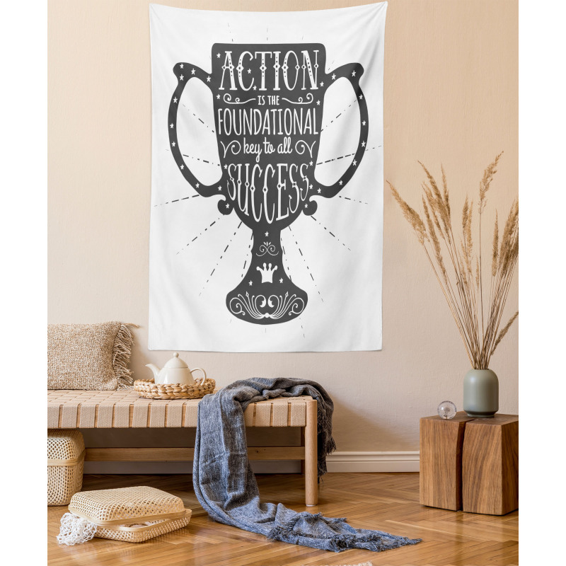 Motivational Saying Trophy Tapestry