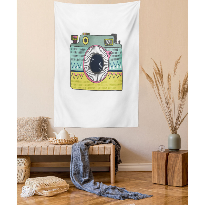 Nostalgic Photo Camera Tapestry