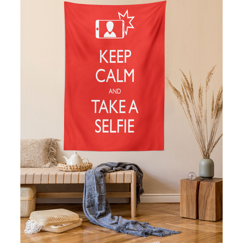 Keep Calm and Take a Selfie Tapestry