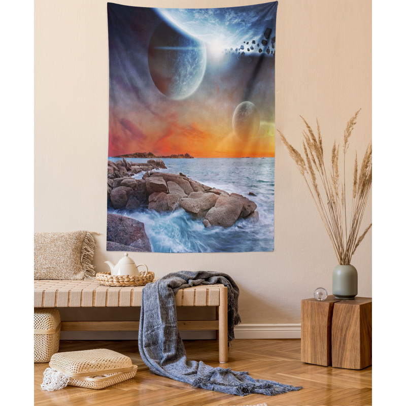 Planet Landscape View Tapestry