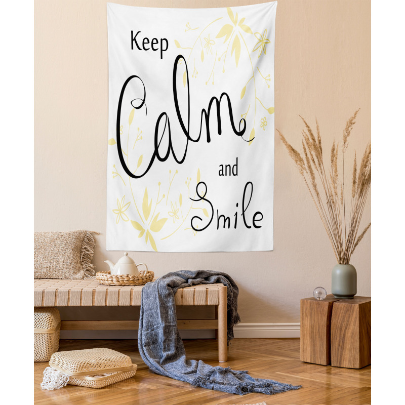 Positive Cursive Words Tapestry