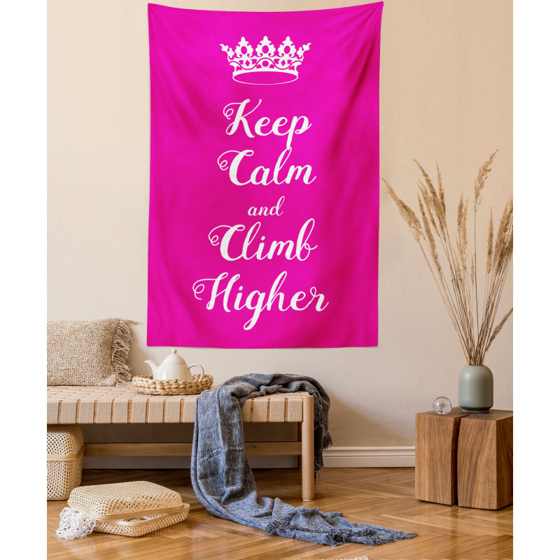 Climb Higher Queen Crown Tapestry