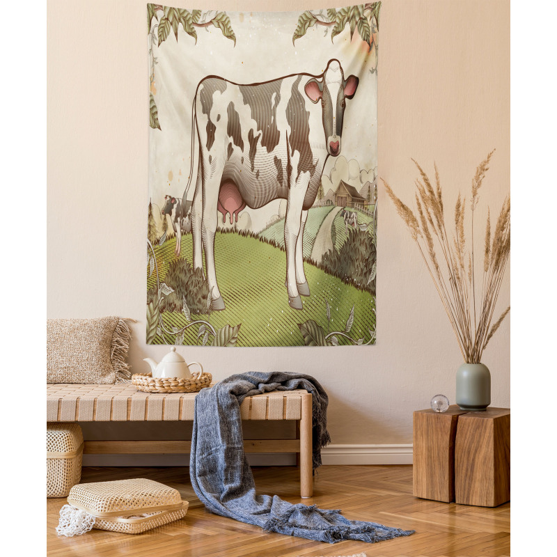 Dairy Cattle Farmland Tapestry