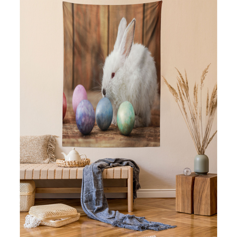 Rustic Egg Coloring Tapestry