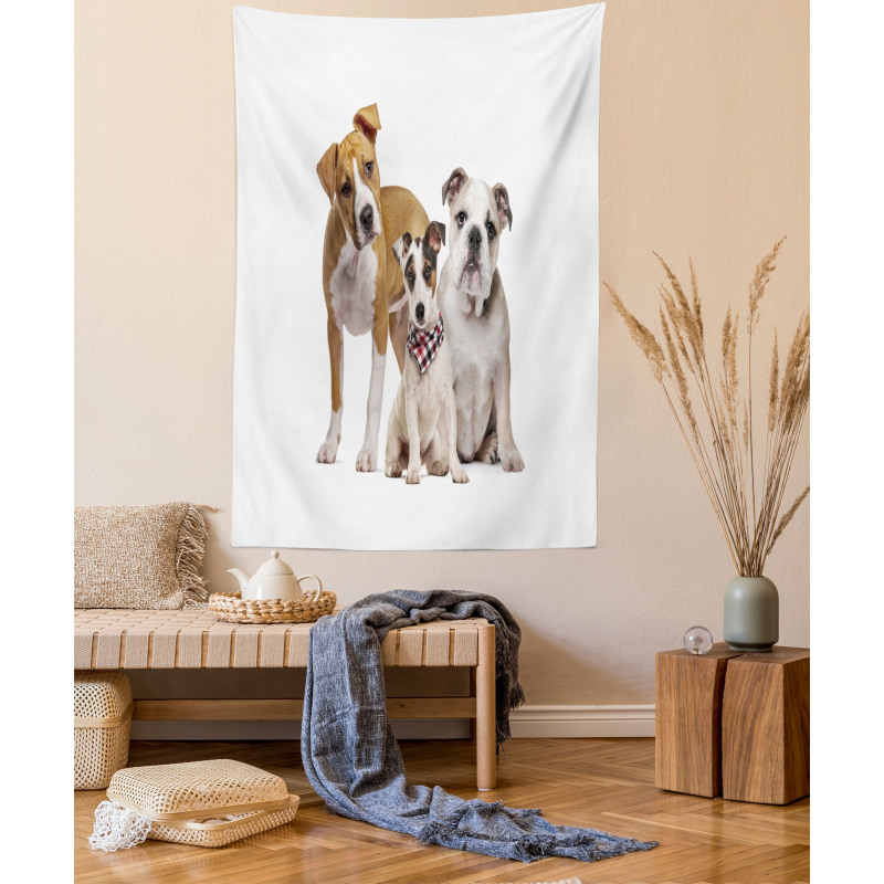 Funny Various Breeds of Dogs Tapestry