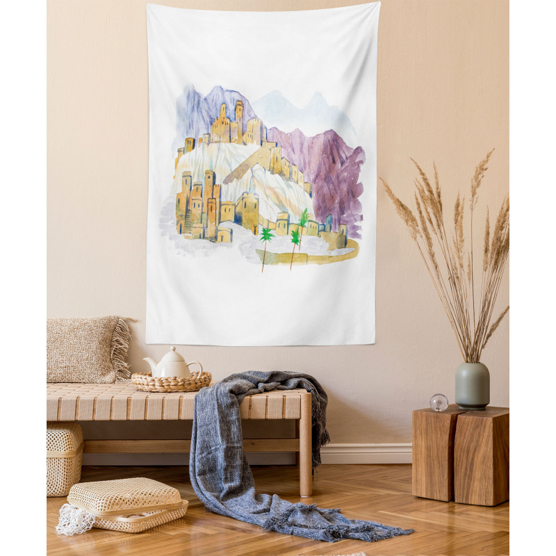 Desert City Art Tapestry