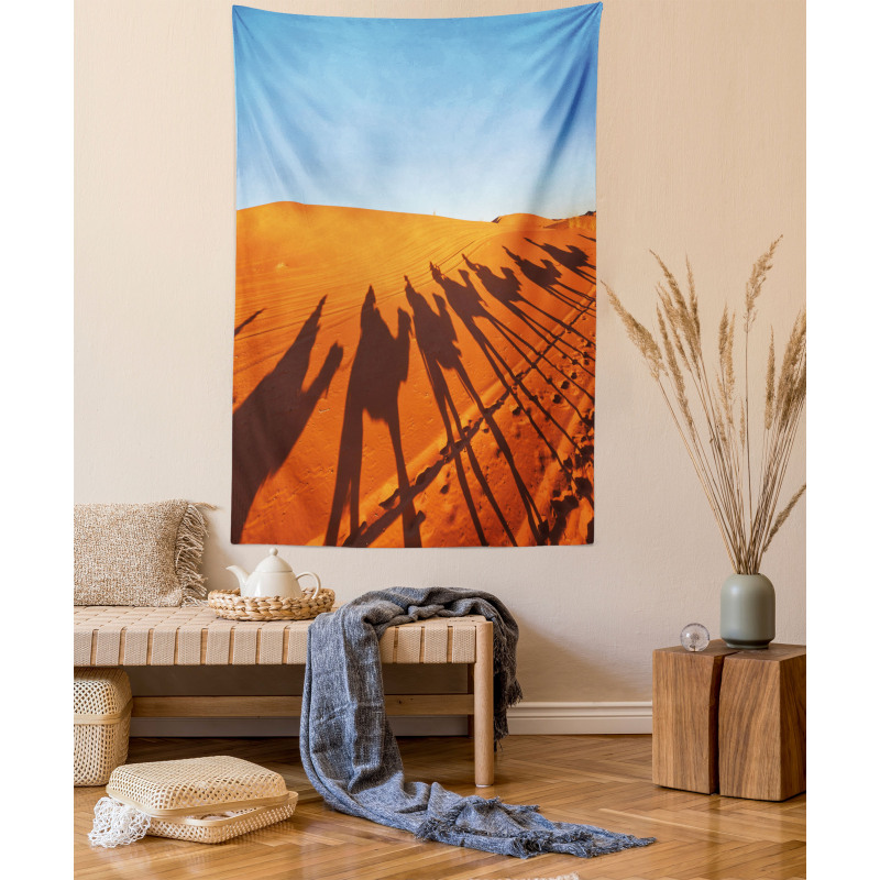 Camel Caravan Silhouette Tapestry