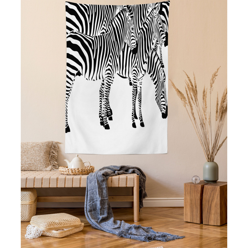 Wild Zebras Tapestry