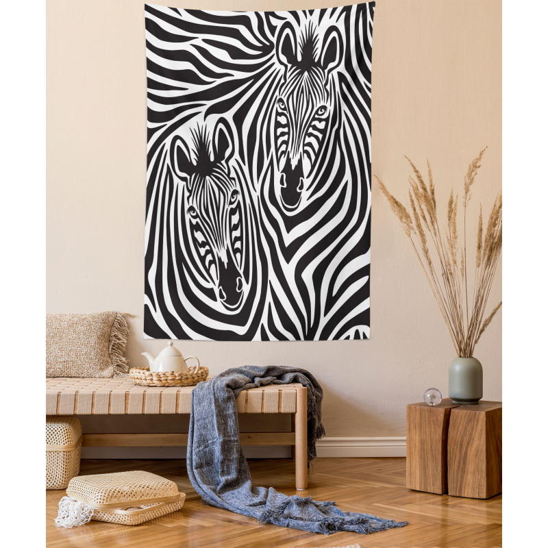 Zebras Eyes and Face Tapestry