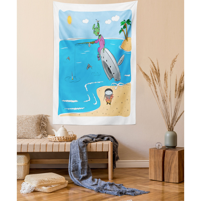 Monster Fishing in the Sea Tapestry