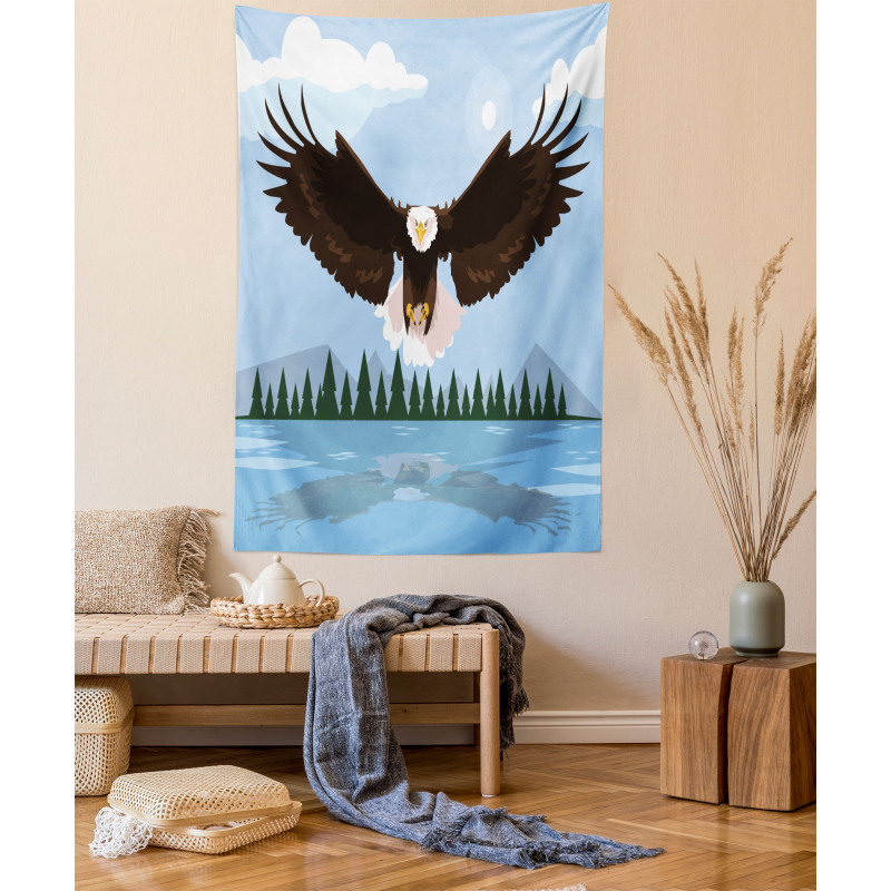 Landscape Illustration Art Tapestry