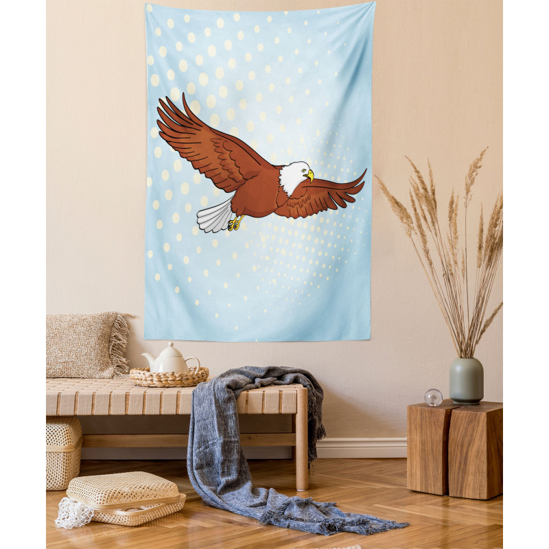 Pop Art Comic Falcon Bird Tapestry