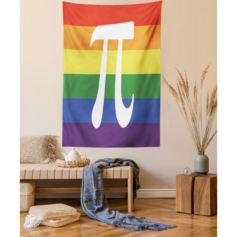 Number on Rainbow Colors Tapestry