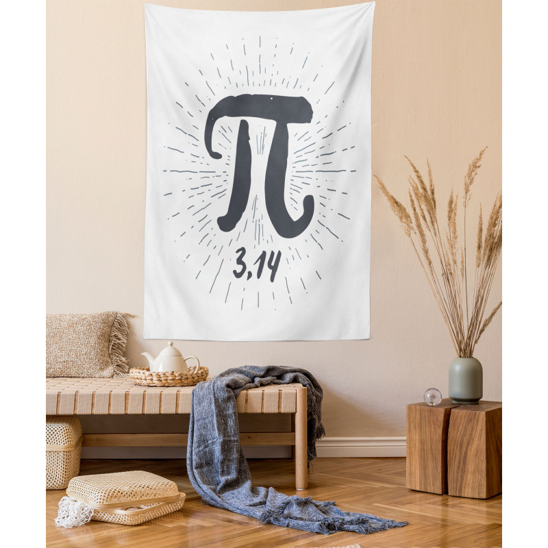 Grunge Design Number Lines Tapestry