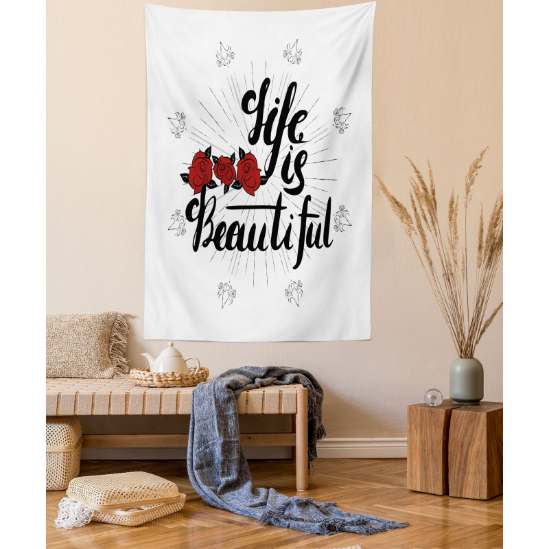 Life is Roses Motif Tapestry