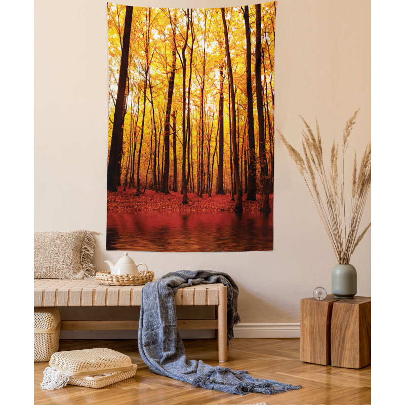 Autumn Forest Trees Tapestry